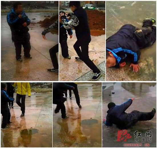 湖南4少年围殴智障儿 打人者已道歉(图)